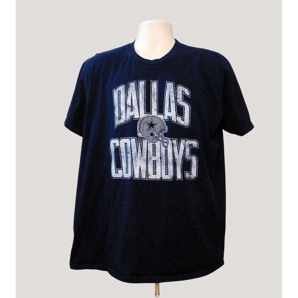 Dallas Cowboys Authentic Tee Shirt Mens XL Navy Blue Graphic Short Sleeve Cotton